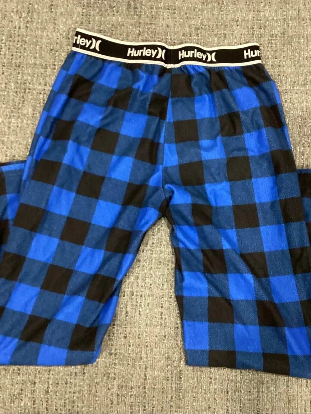 Hurley Kids Blue & Black Buffalo Plaid Pajama Pants